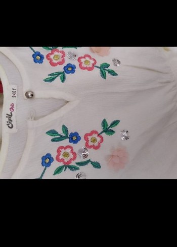 LC Waikiki Nakışlı Bohem Beyaz Kız Çocuk Elbise