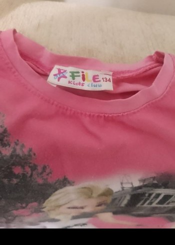 Diğer Kız Çocuk Pembe Baskılı Kısa Kollu Tişört