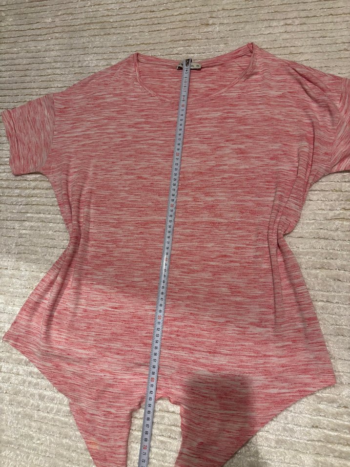 Kısa Kollu V Yaka Kırmızı Hamile Tişörtü - Görsel 4