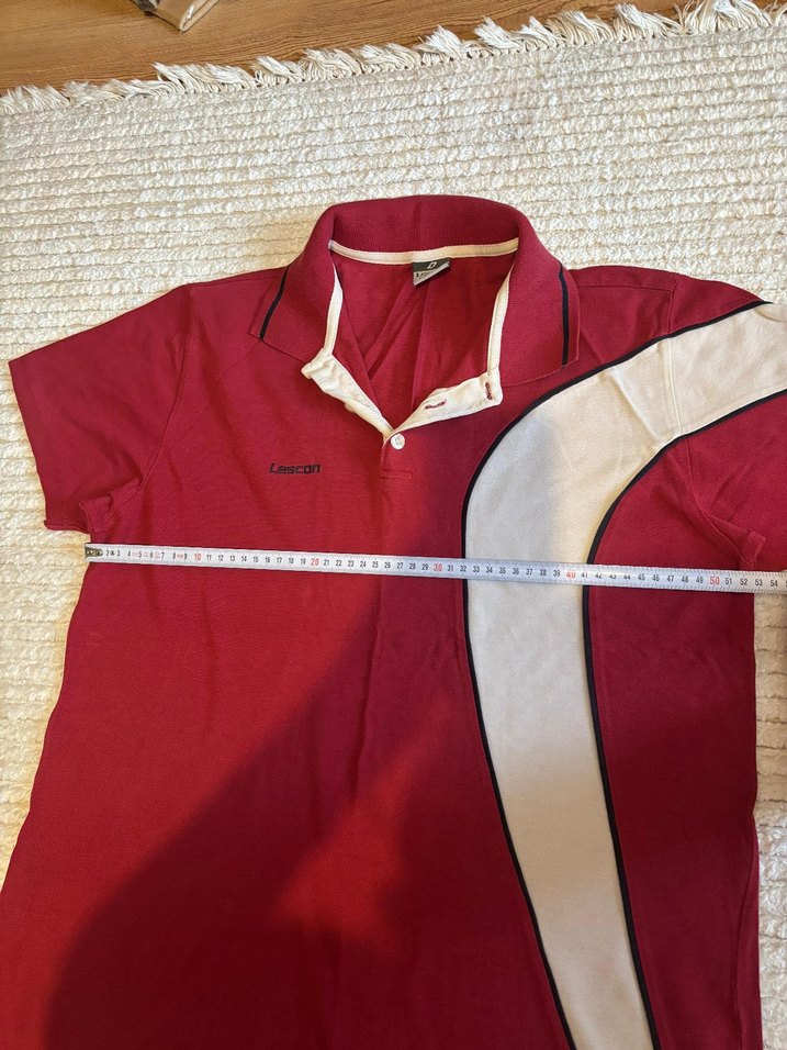 Bordo Düğmeli Kısa Kollu Polo Tişört - Görsel 3