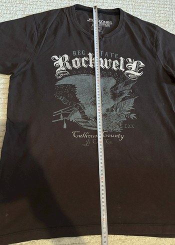 Siyah Rock Punk Baskılı Erkek Tişört - Görsel 2