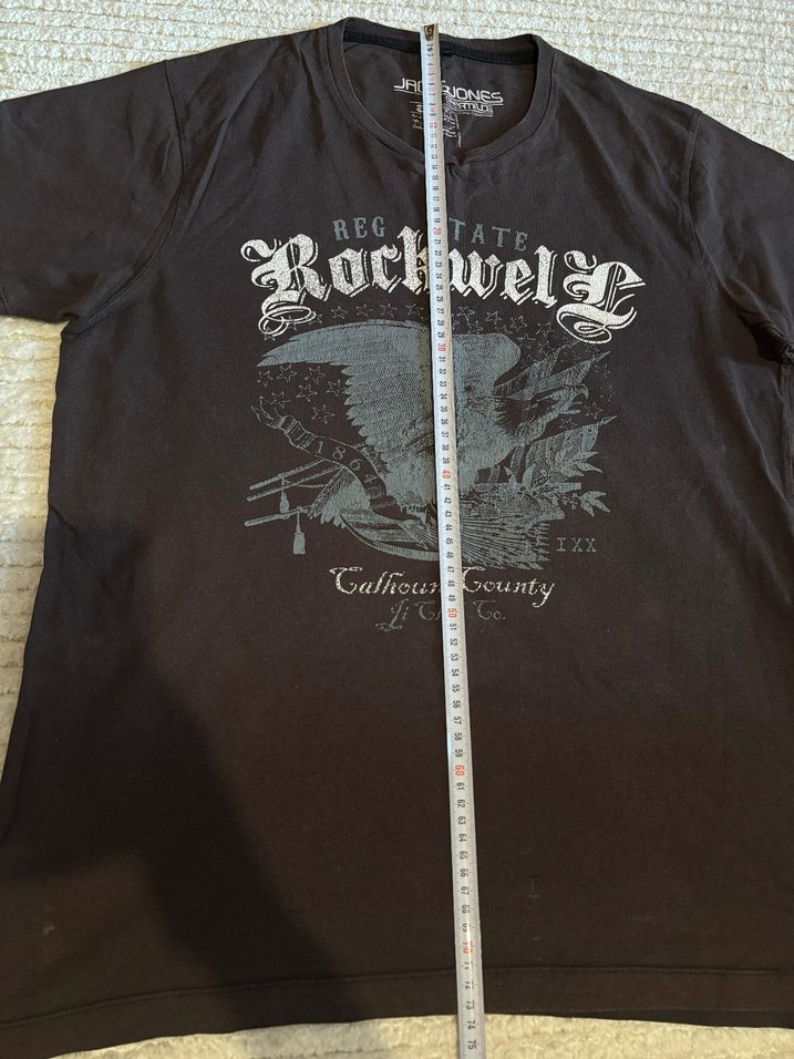 Siyah Rock Punk Baskılı Erkek Tişört - Görsel 2