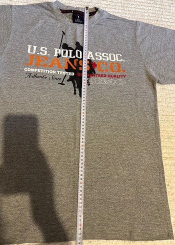 Gri U.S. Polo Assn. Baskılı Erkek Polo Tişört - Görsel 5