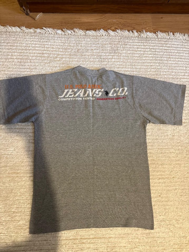 Gri U.S. Polo Assn. Baskılı Erkek Polo Tişört - Görsel 3