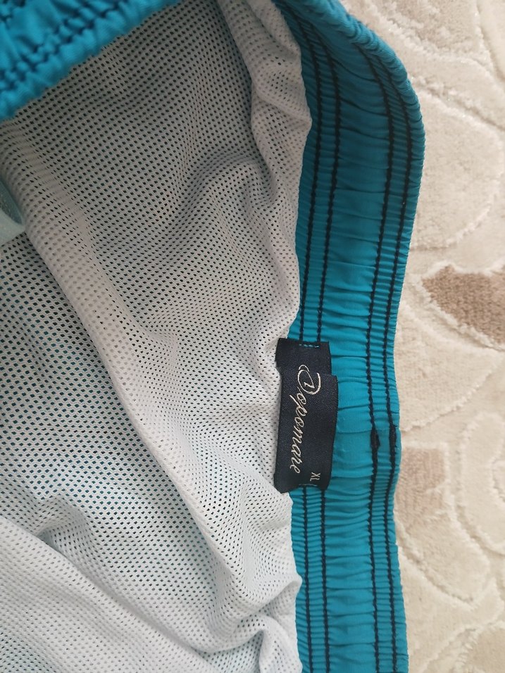 Mavi Mini Erkek Plaj Şortu dopomare - Görsel 4