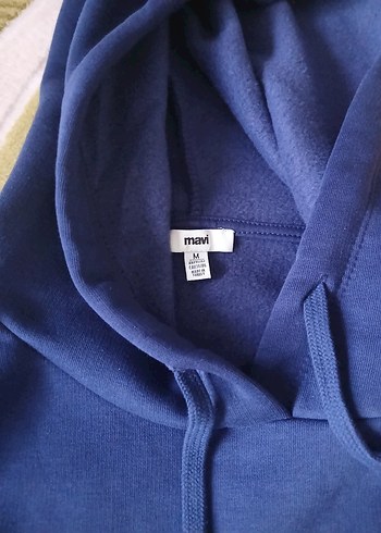 Mavi Mavi Kapüşonlu Kadın Sweatshirt