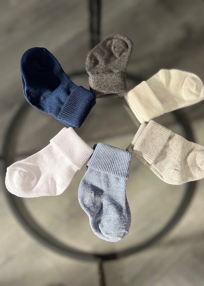 Antibakteriyel Yenidoğan 6 Adet Paket Çorap - Görsel 3