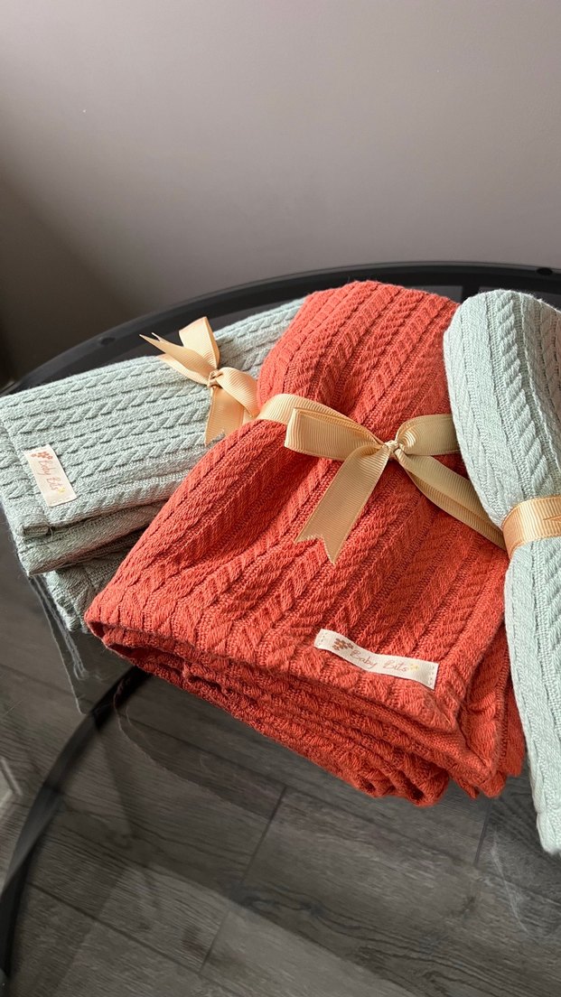 Turuncu Triko Battaniye - Görsel 2