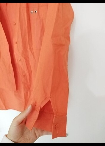 s Beden turuncu Renk Oversize gömlek