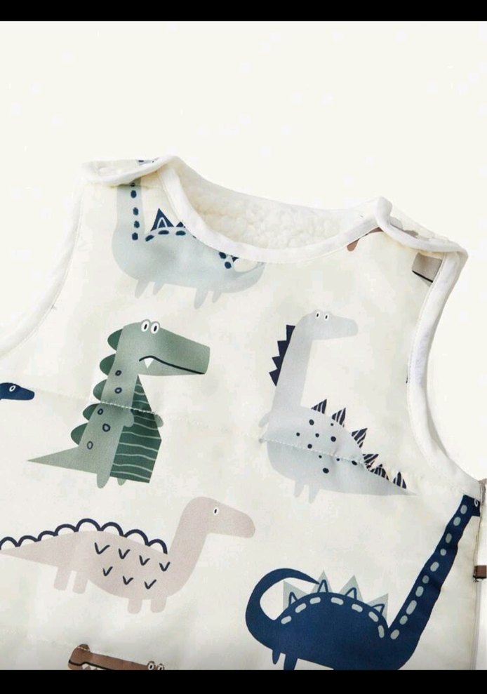 Yumuşak Dinozor Desenli Bebek Uyku Tulumu - Görsel 5