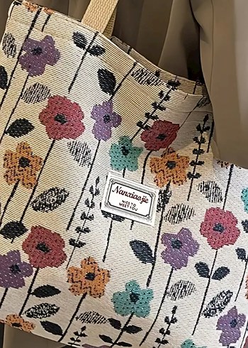 Diğer Çiçek Desenli Bohem Kadın Çantası