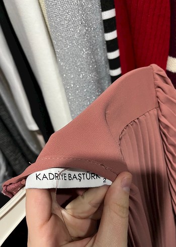 Pembe Piliseli Uzun Kadın Elbisesi - Görsel 6