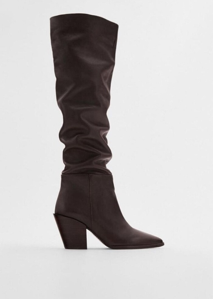 Zara deri çizme etiketli - Görsel 5