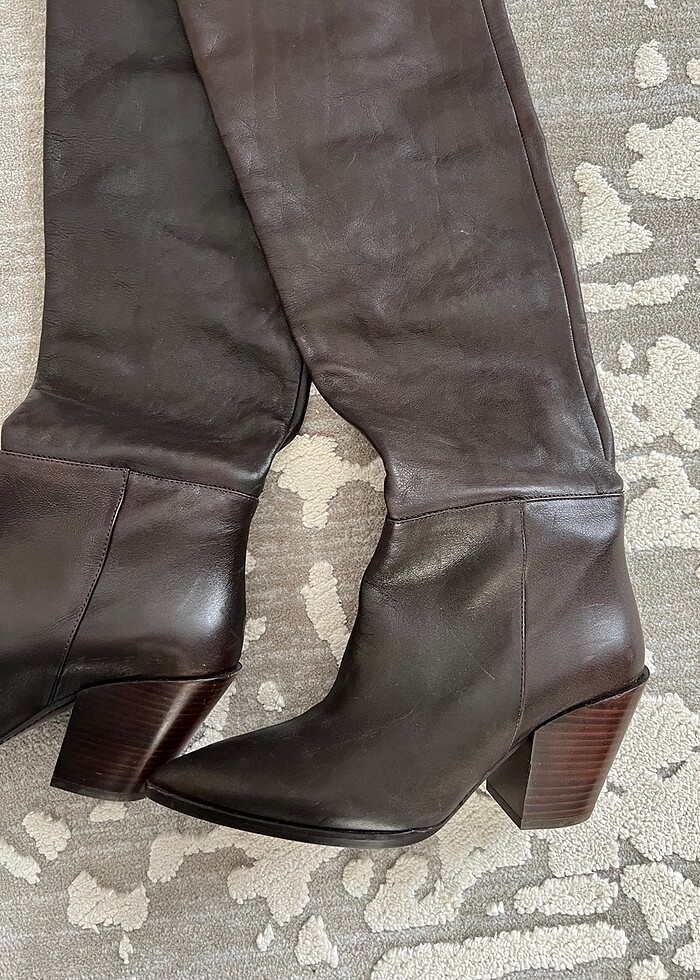 Zara deri çizme etiketli - Görsel 2