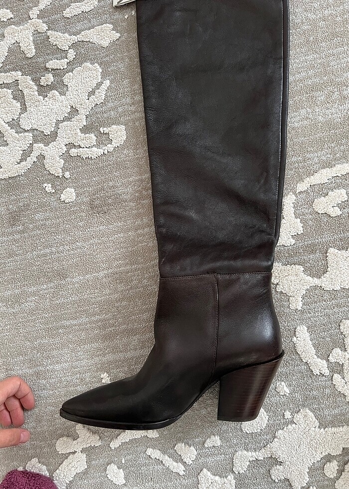 Zara deri çizme etiketli - Görsel 3