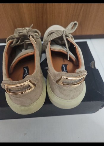 Neslihan canpolat Bej Süet deri Günlük Ayakkabı - Görsel 6