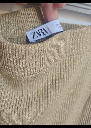 Zara Bej Örme Uzun Kadın Etek - Görsel 3