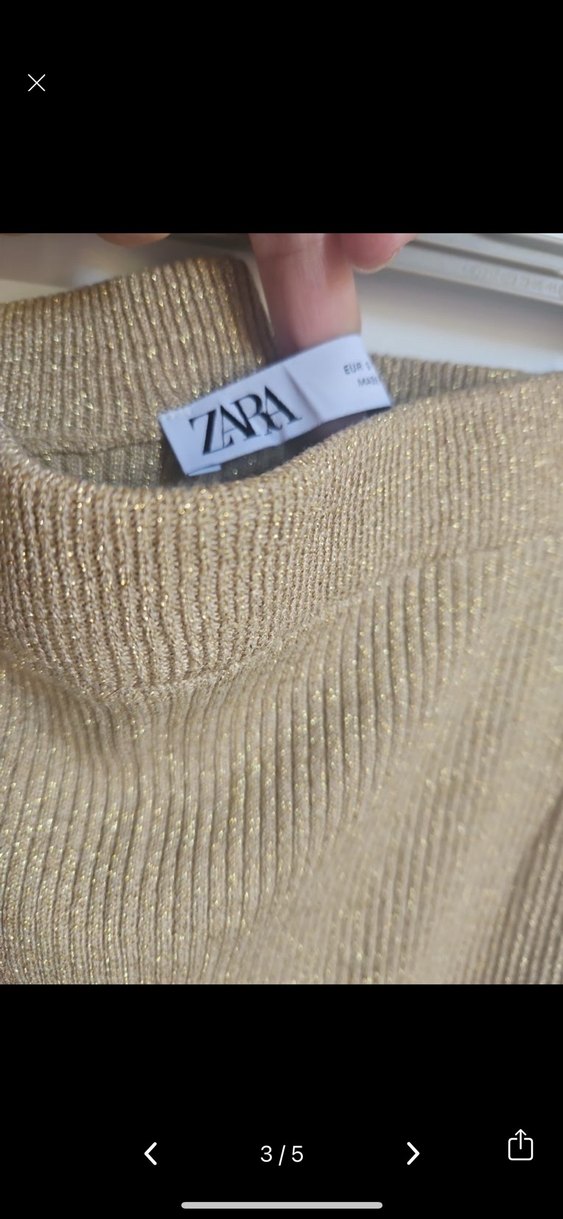 Zara Bej Örme Uzun Kadın Etek - Görsel 3