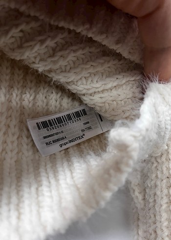 Zara Beyaz Örgü Kadın Kazak - Görsel 4