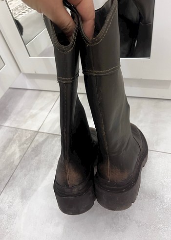 Zara Kahverengi Biker Çizme - Görsel 3