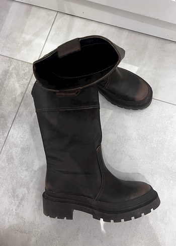 Zara Kahverengi Biker Çizme - Görsel 2