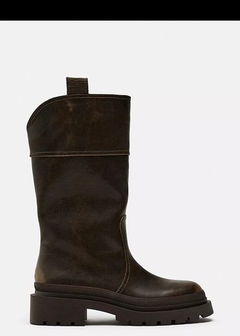 Zara Kahverengi Biker Çizme - Görsel 8