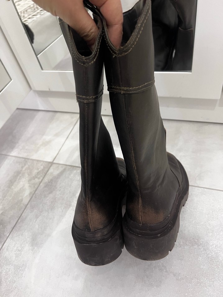 Zara Kahverengi Biker Çizme - Görsel 3