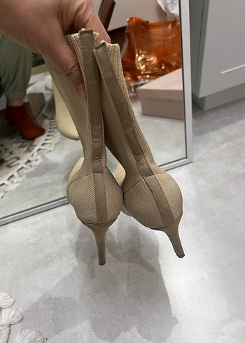 Zara  Örgü Topuklu Kadın Bot - Görsel 5