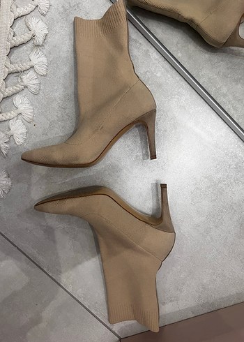 Zara  Örgü Topuklu Kadın Bot - Görsel 2