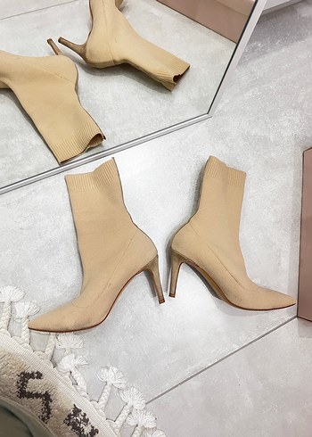 Zara  Örgü Topuklu Kadın Bot - Görsel 4