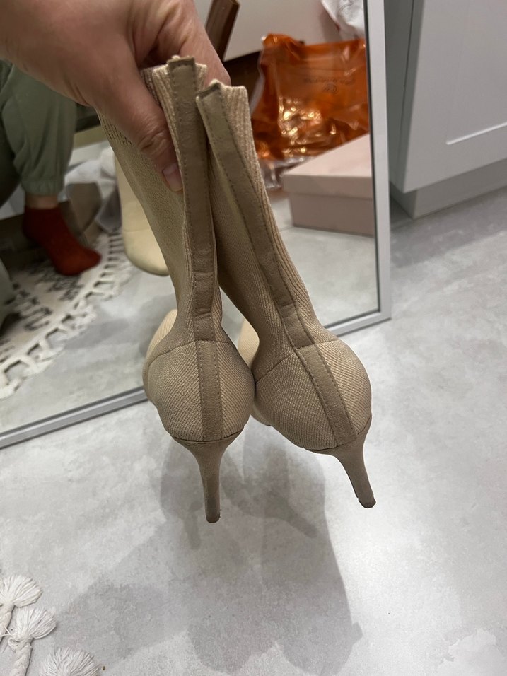 Zara  Örgü Topuklu Kadın Bot - Görsel 5