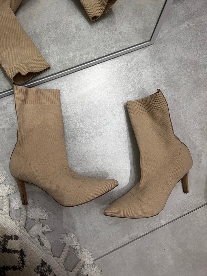 Zara  Örgü Topuklu Kadın Bot - Görsel 3