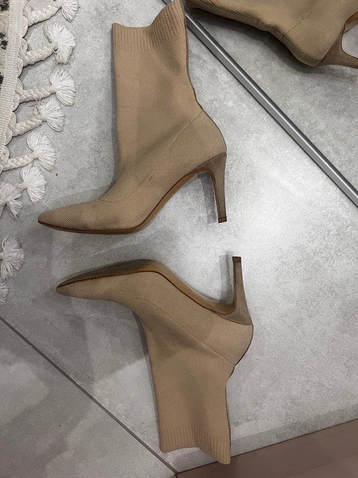 Zara  Örgü Topuklu Kadın Bot - Görsel 2