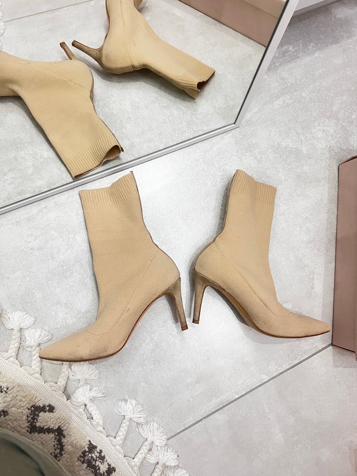 Zara  Örgü Topuklu Kadın Bot - Görsel 4