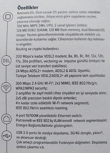 Keenetic OMNI DSL N300 Whole Home Kablosuz DSL Modem Router - Görsel 6