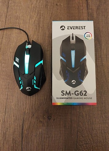 Everest sm g62 kablolu aydınlatmalı oyuncu mouse