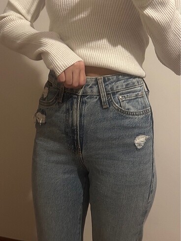 Mavi mom jean - Görsel 6