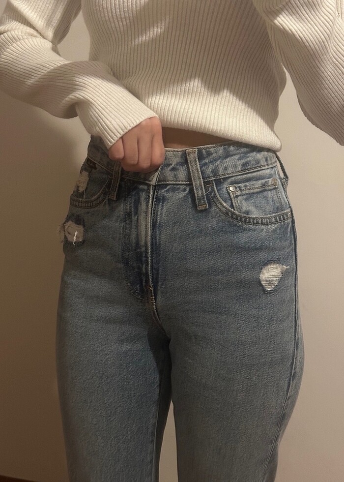 Mavi mom jean - Görsel 5