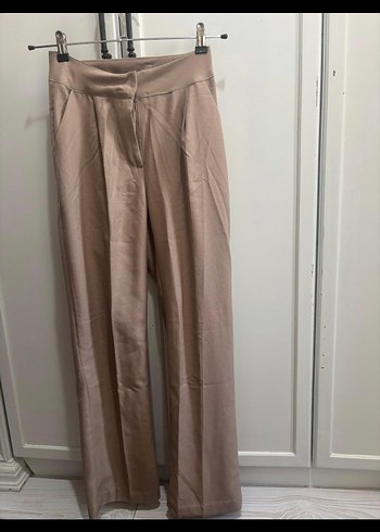 Bej Kadın Keten Kumaş Pantolon - Görsel 2