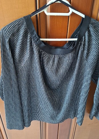 siyah sim cizgilii Kadın Bluz - Görsel 3