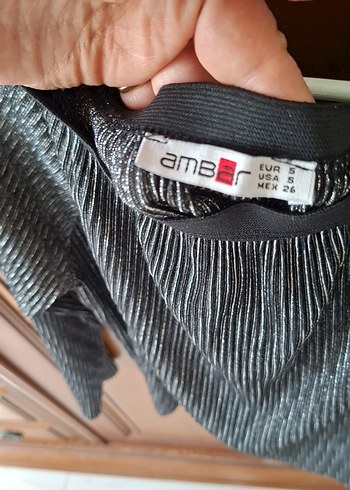 siyah sim cizgilii Kadın Bluz - Görsel 2