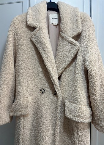 Kadın Bej Uzun Peluş Kaban tedi - Görsel 6