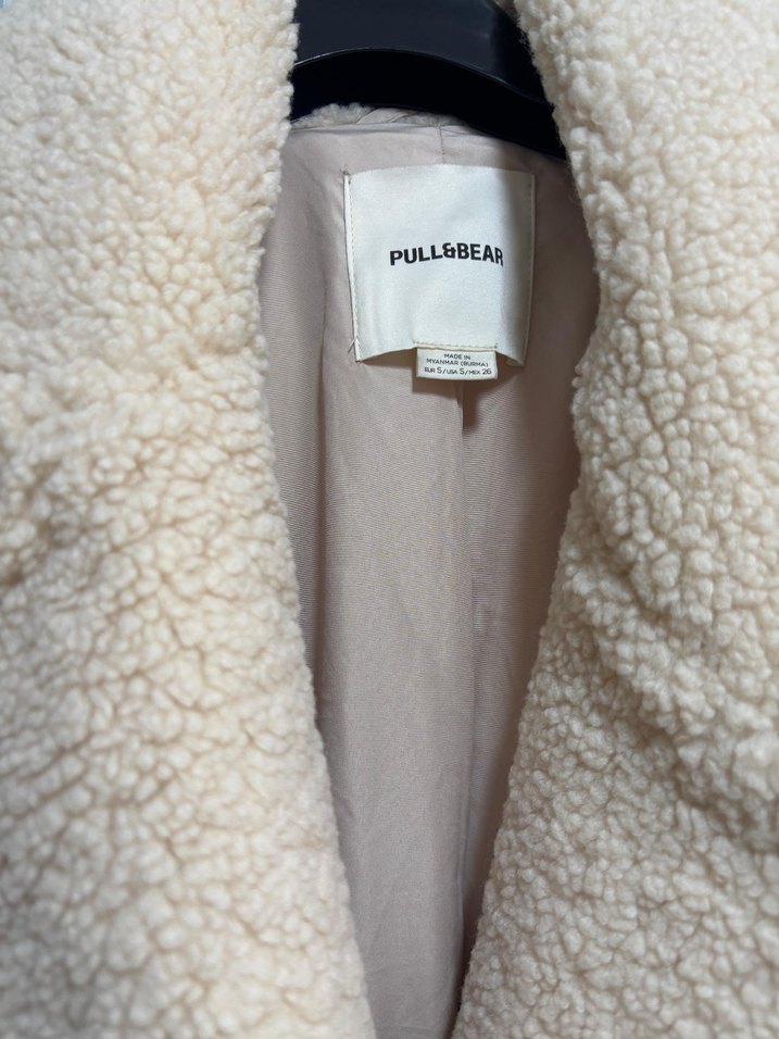 Kadın Bej Uzun Peluş Kaban tedi - Görsel 5