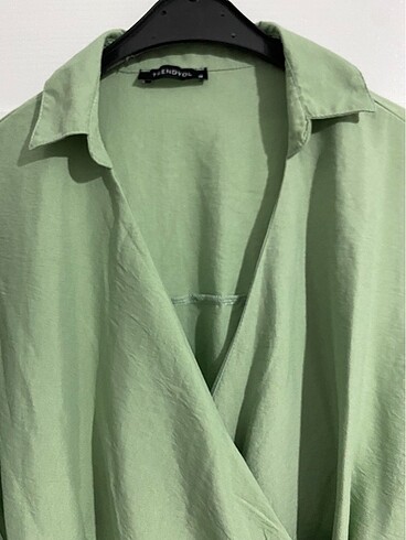 38 Beden yeşil Renk Gömlek elbise