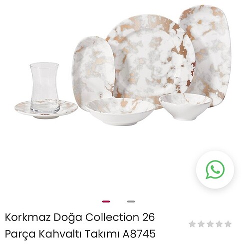 Korkmaz Korkmaz Doğa Collection 26 parça kahvaltı takımı