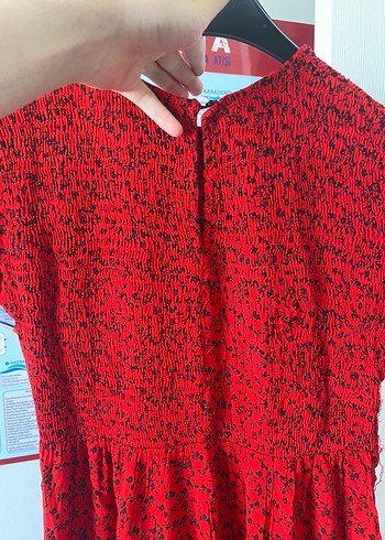 Kırmızı uzun elbise - Görsel 5