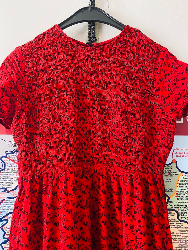 Kırmızı uzun elbise - Görsel 3