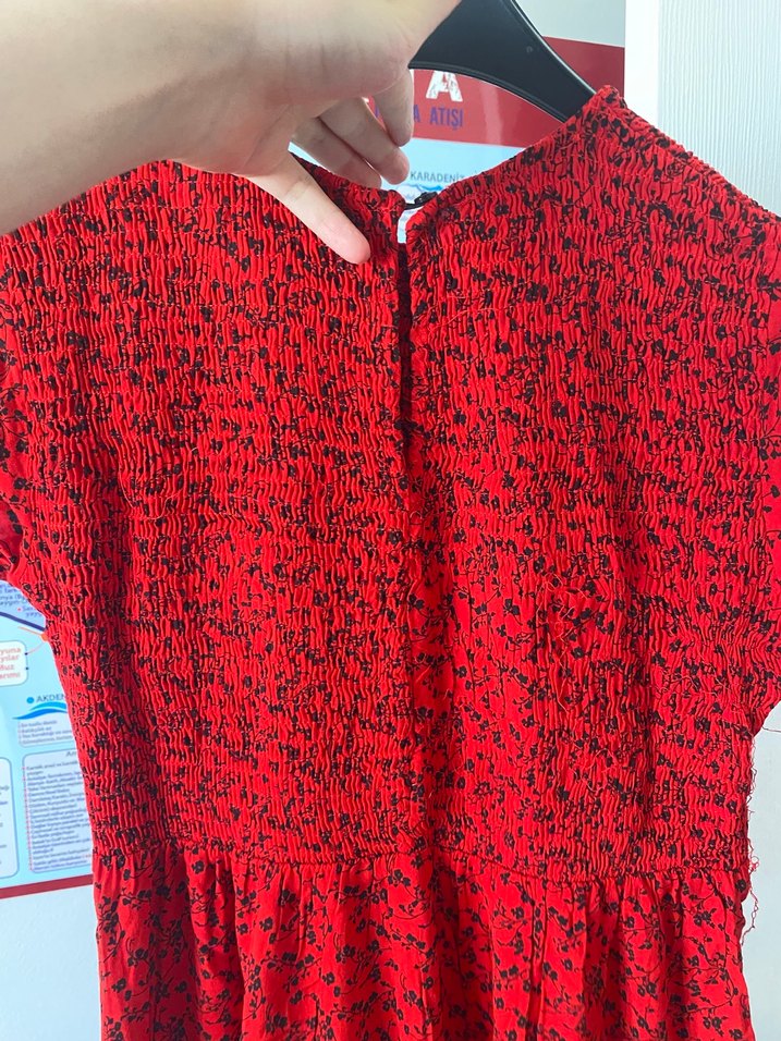 Kırmızı uzun elbise - Görsel 5
