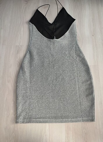 s Beden H&m gümüş elbise