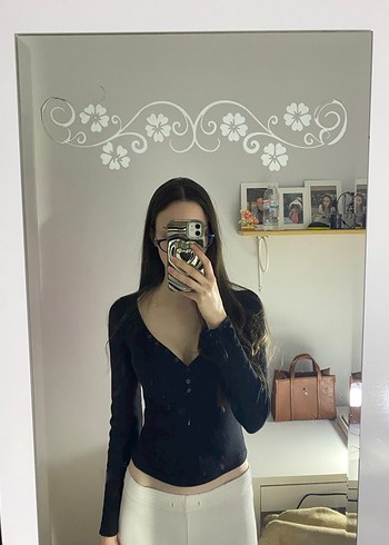 Stradivarius Siyah Uzun Kollu - Görsel 3